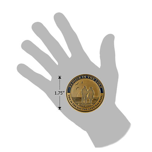 Retirement Religious Antique Gold Plated Prayer Coin