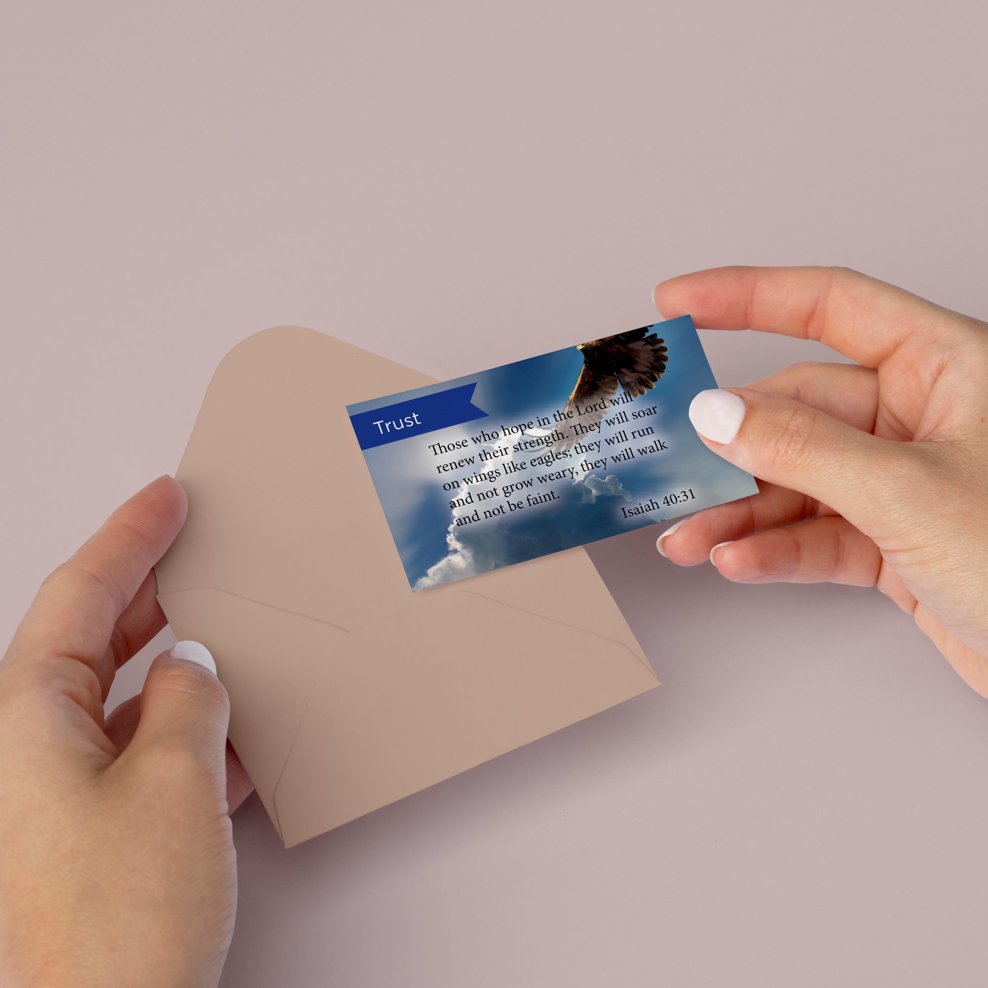 Trust, Isaiah 40:31, Pass Along Scripture Cards,  Pack 25