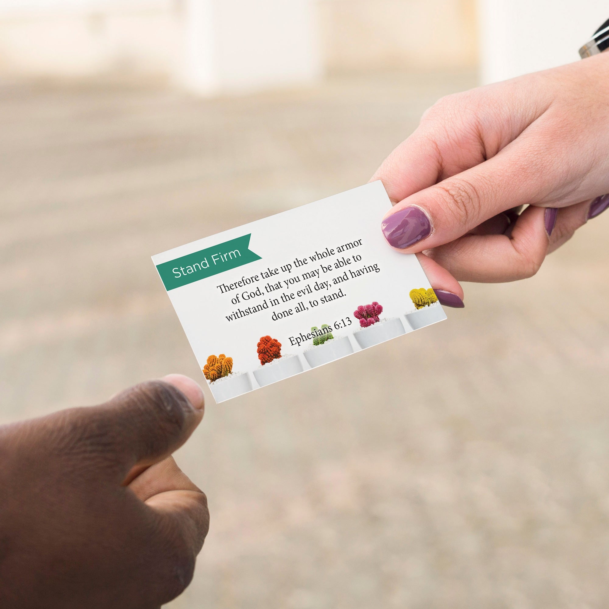 Pass Along Scripture Cards, Stand Firm, Eph, 6:13, Pack 25