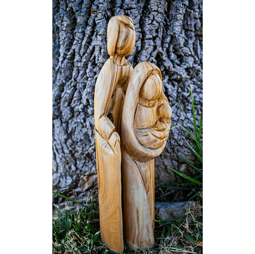 Olive Wood Holy Family Nested- 2 piece