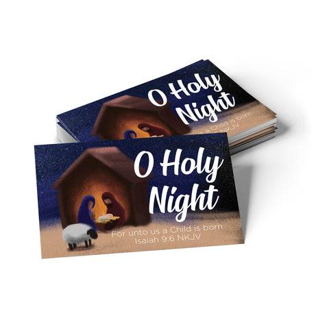 Christmas, Pass Along Scripture Cards, O Holy Night, Isaiah 9:6, Pack of 25