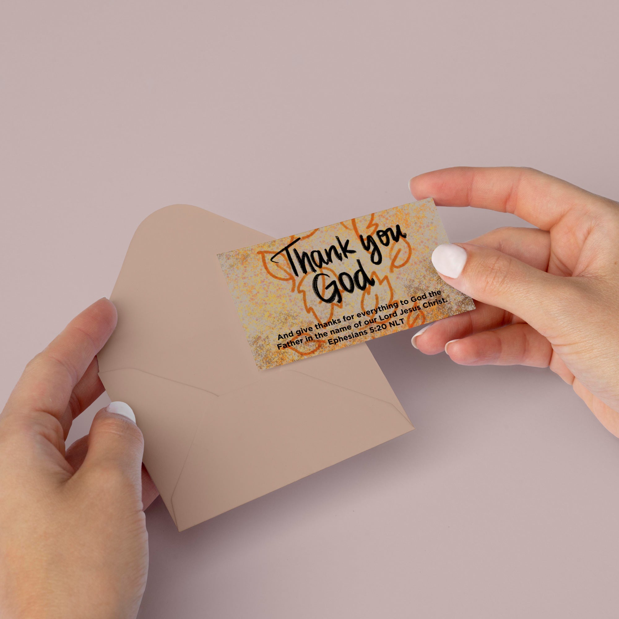 Thanksgiving, Pass Along Scripture Cards, Thank You God, Ephesians 5:20, Pack of 25