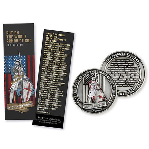 Armor of God Set: Templar Knight Bookmarks & Matching Challenge Coin