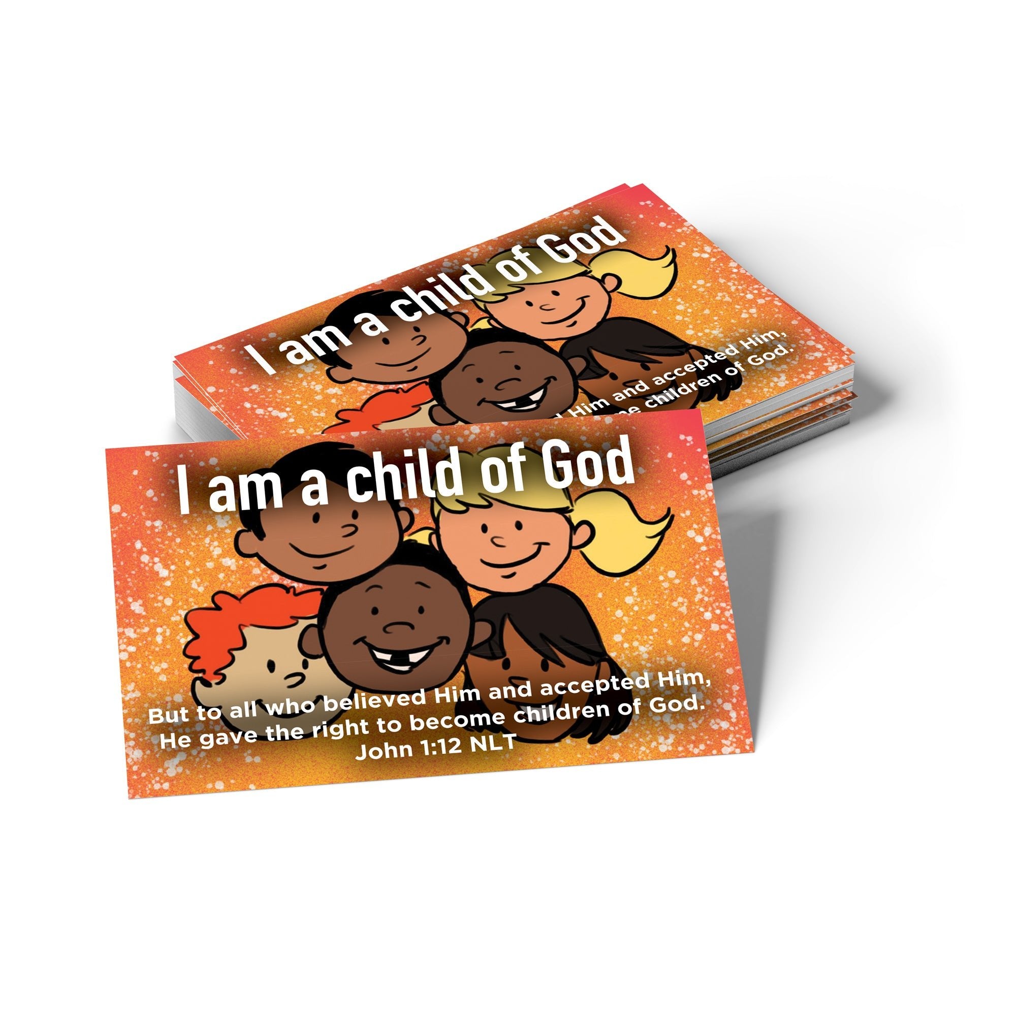 Children and Youth, Pass Along Scripture Cards, I am a Child of God, John 1:12, Pack of 25