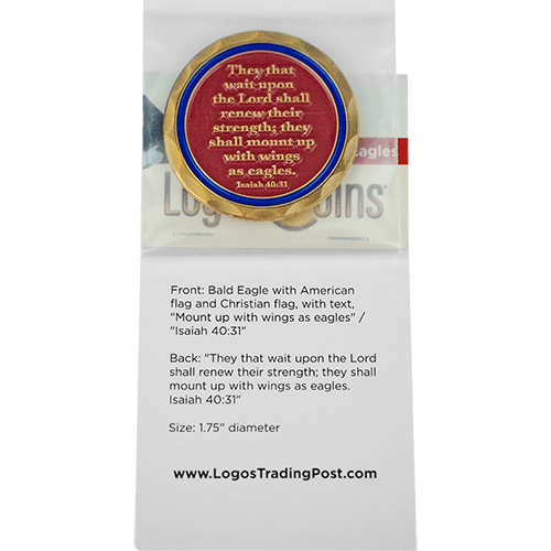 Mount Up with Wings as Eagles Christian Challenge Coin - Isaiah 40:31