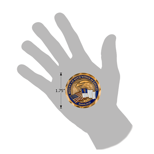 Mount Up with Wings as Eagles Christian Challenge Coin - Isaiah 40:31