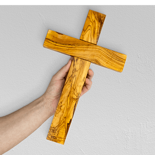 14" Olive Wood Wall Cross