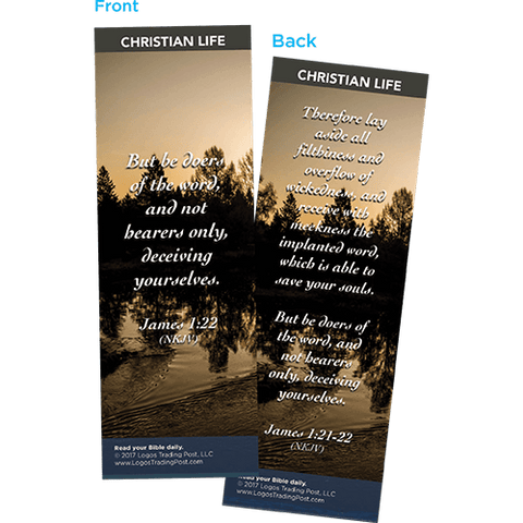 But Be Doers of the Word, and Not Hearers Only Bookmarks, Pack of 25 - Christian Bookmarks