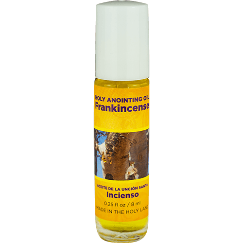 picture of a single 1/4 oz bottle of holy anointing oil made in Jerusalem
