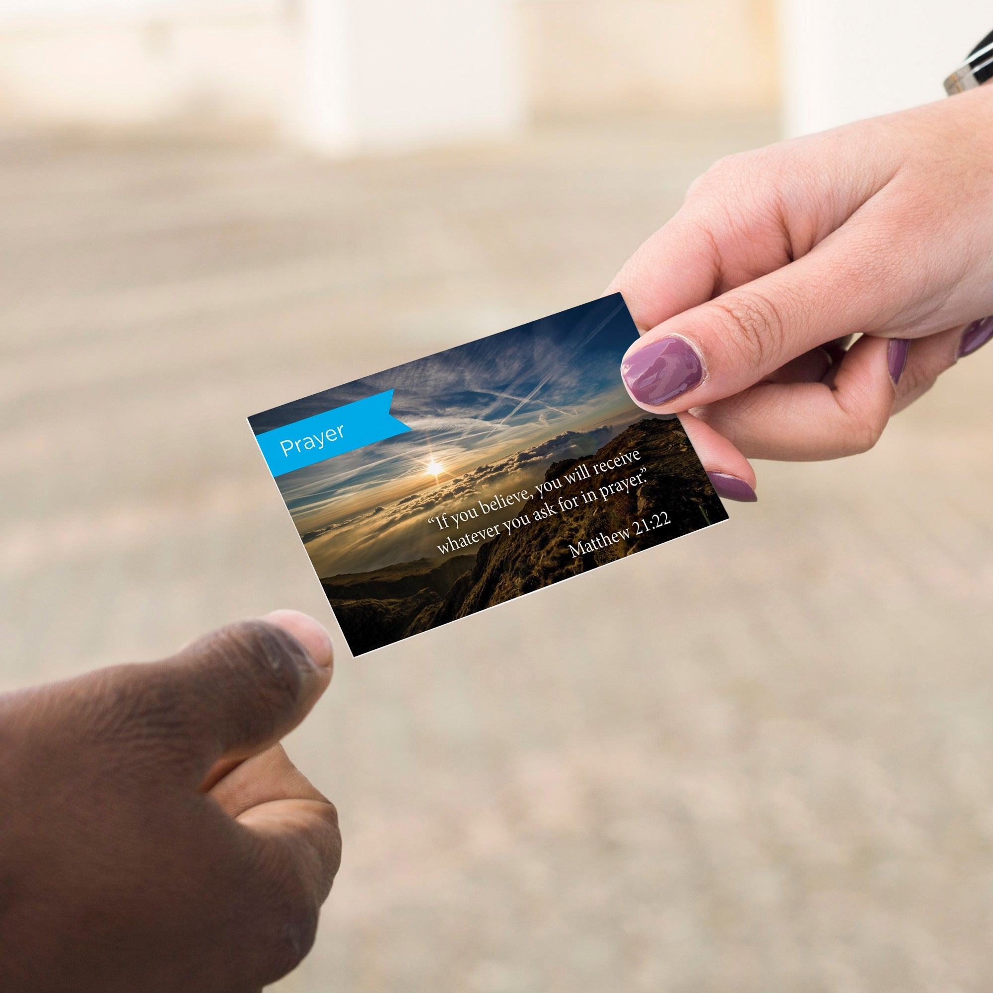 Prayer, Matt 21:22, Pass Along Scripture Cards, Pack 25