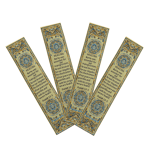 By his stripes we are healed fabric bible verse bookmark pack of 4 - all 4 scripture bookmarks