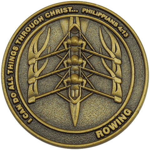 Rowing Coin, Christian Sports Coin for Boys and Girls