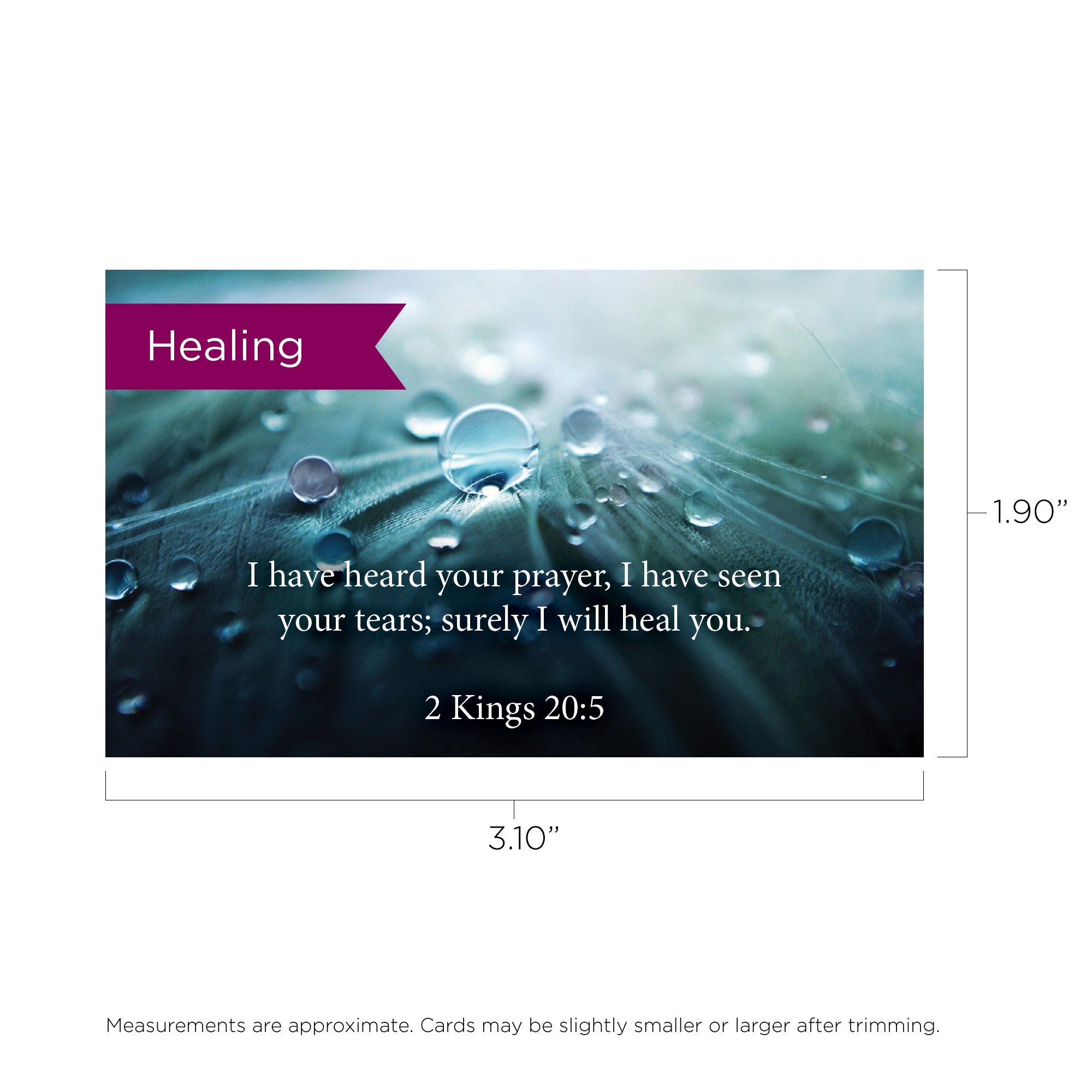 Pass Along Scripture Cards, Healing, Kings 20:5, Pack 25