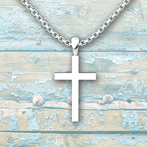 Simple Cross Sterling Silver Necklace