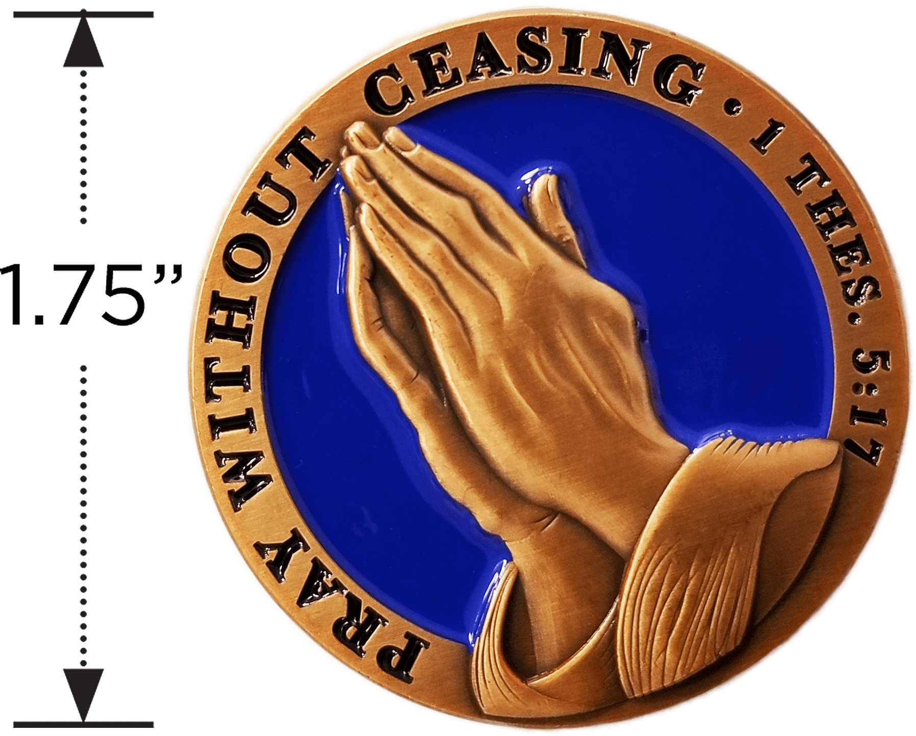 The Lord's Prayer Antique Gold Plated Christian Challenge Coin -  Matthew 6:9-13