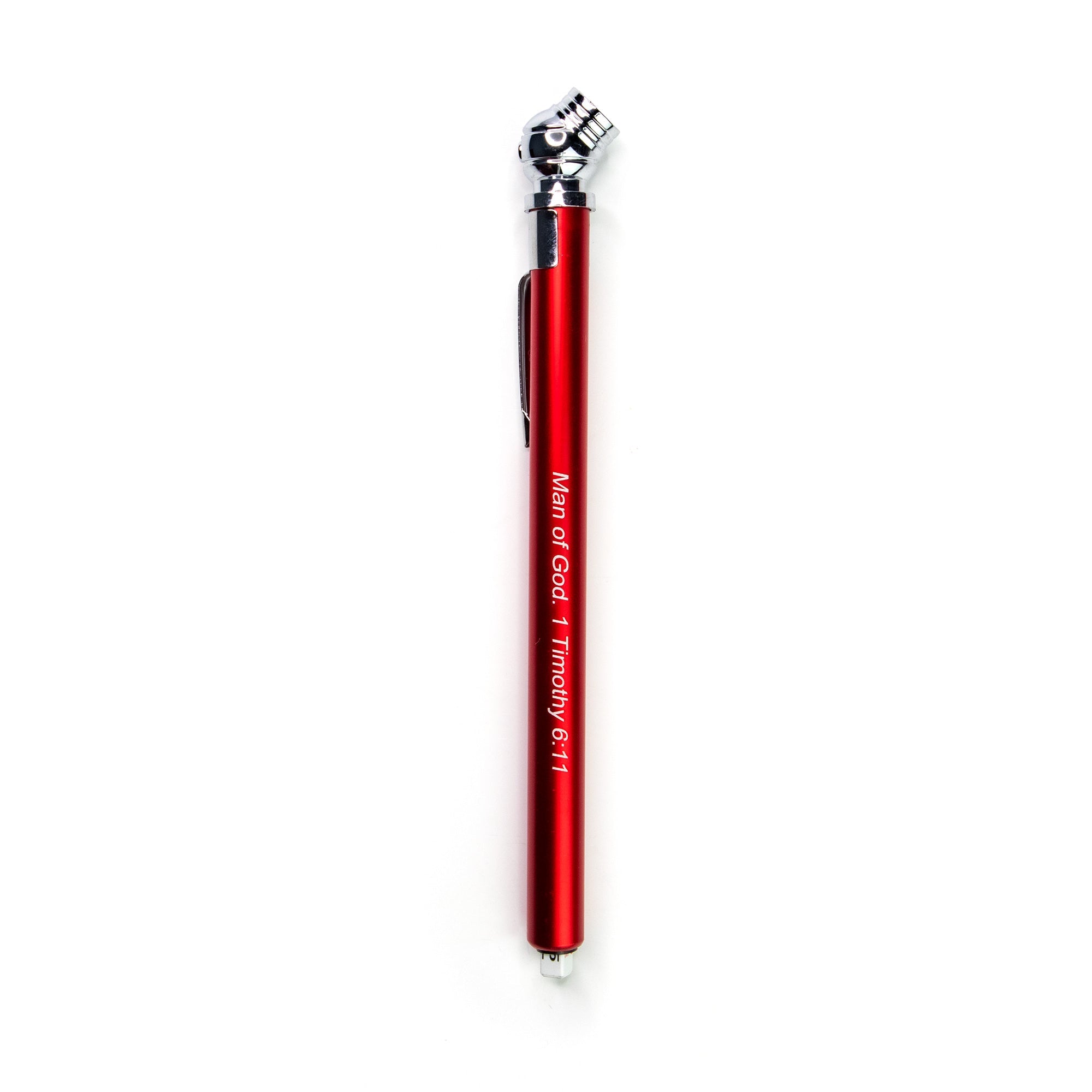 Man of God Tire Pressure Gauge with Bookmark - Red