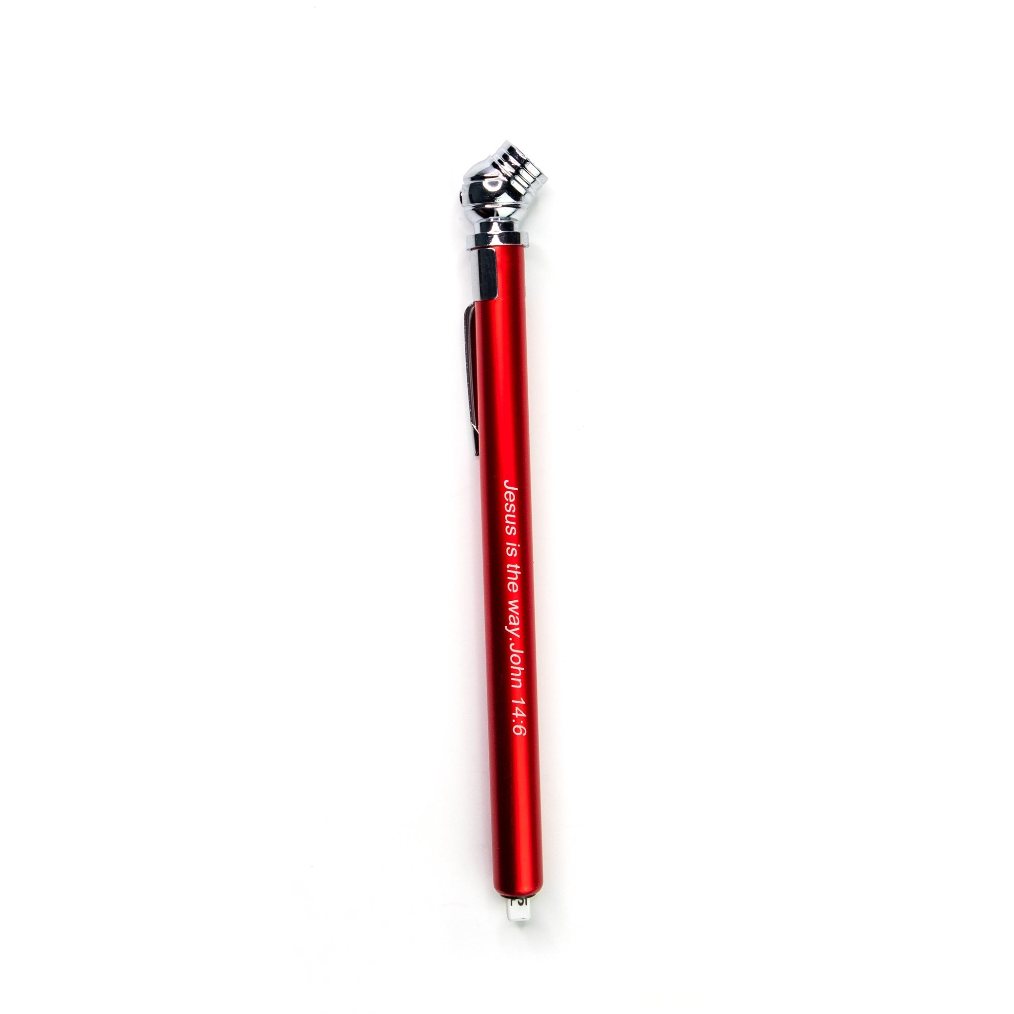 Jesus is the Way Tire Pressure Gauge with Bookmark - Red