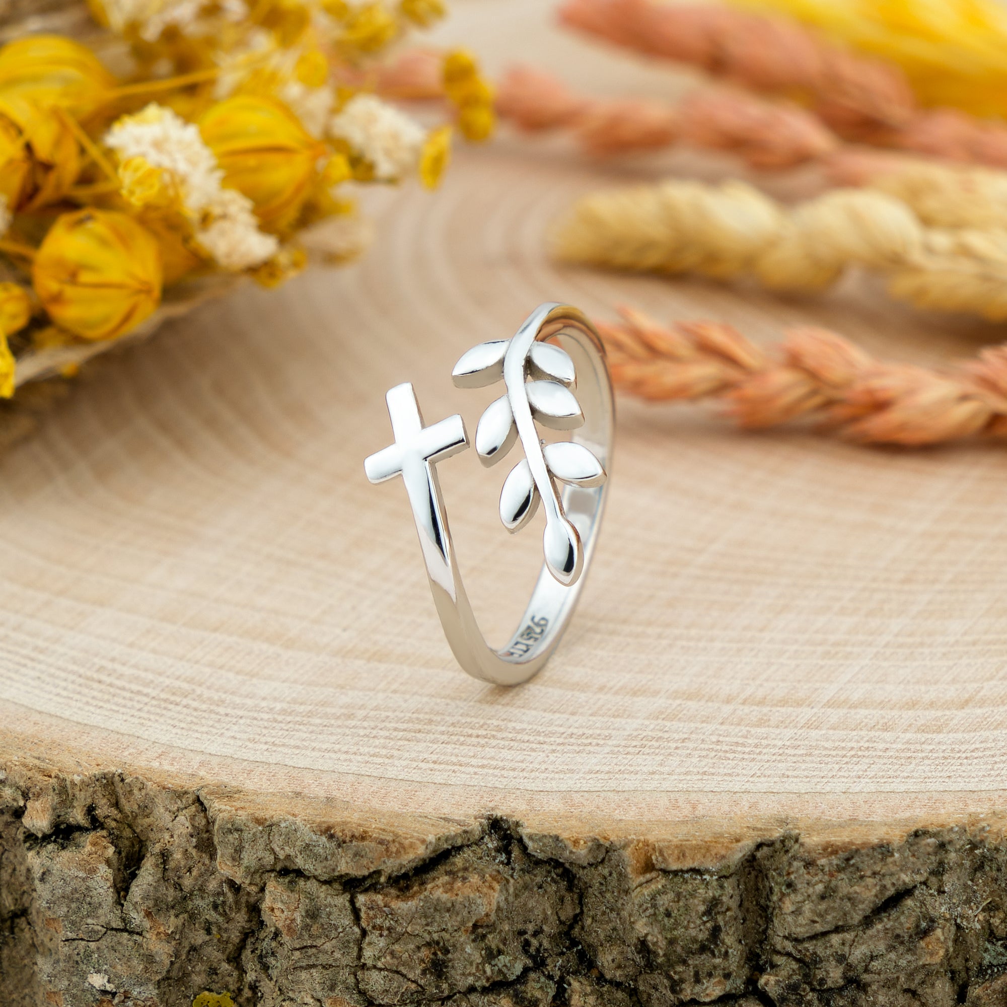 Olive Branch and  Simple Cross