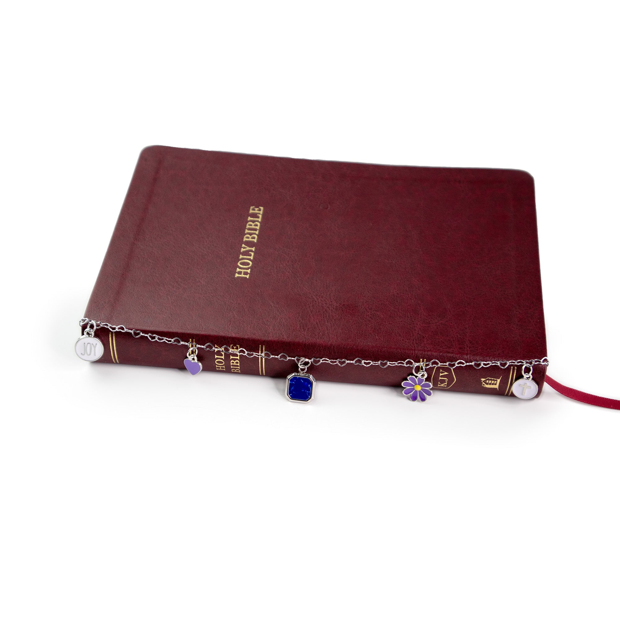 Logos Tap Bible Charm - Joy of the Lord, Silver