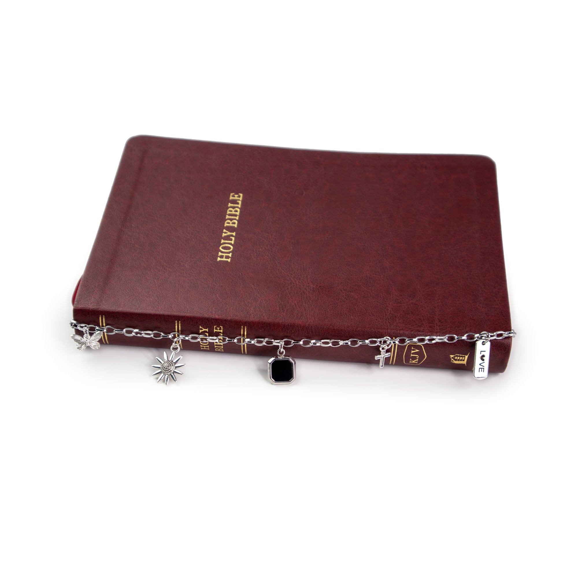 Logos Tap Bible Charm - God is Love, Silver