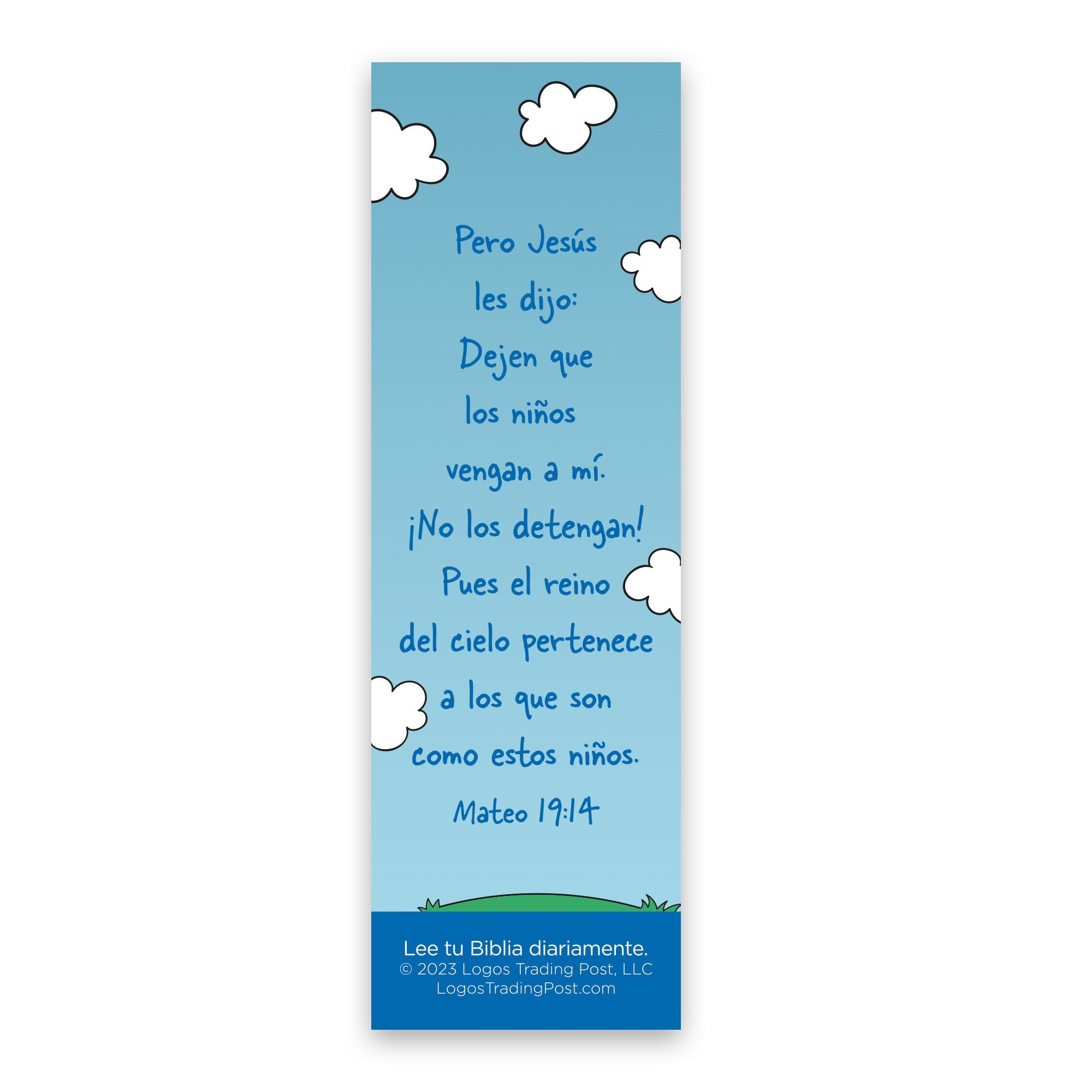 Spanish Bookmark, Jesus Loves the Children, Matthew 19:14, Pack of 25