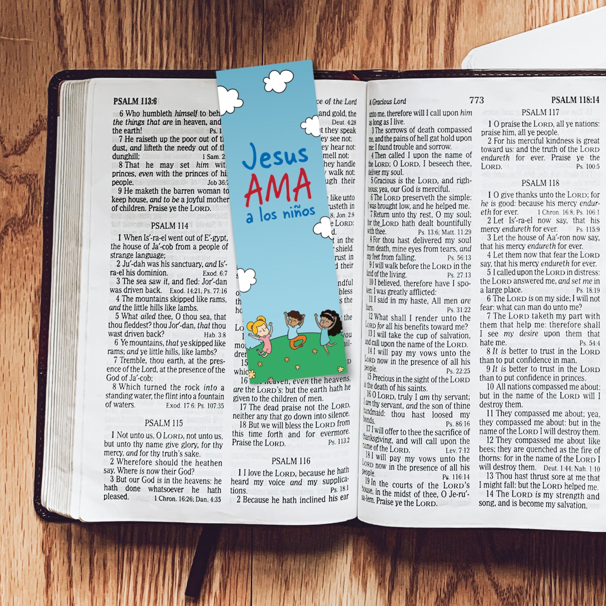 Spanish Bookmark, Jesus Loves the Children, Matthew 19:14, Pack of 25