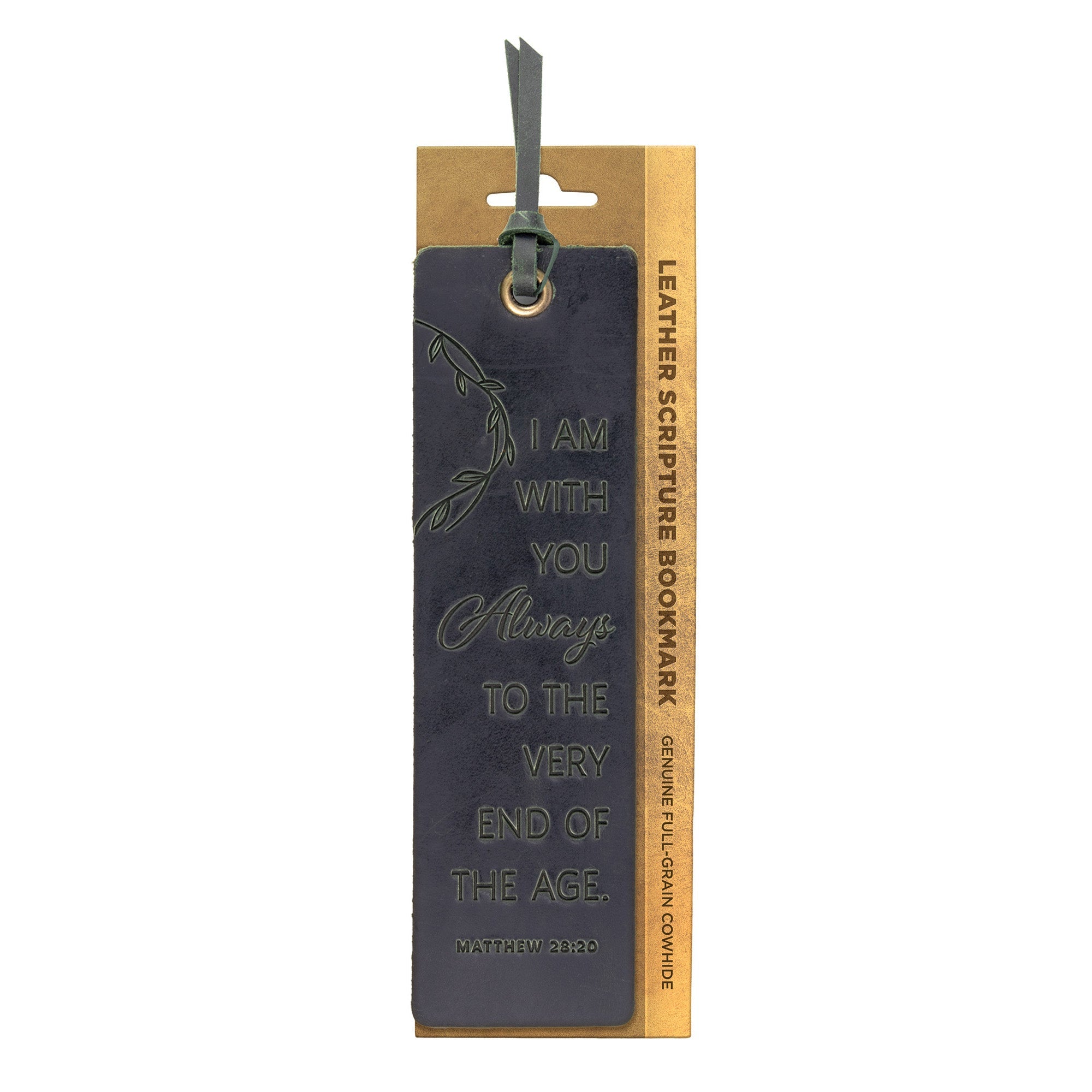 I Am with You Always Leather Bookmark – Matt. 28:20