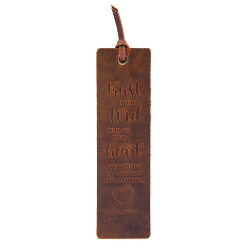 Trust in the Lord Leather Bookmark – Pro. 3:5-6