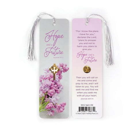 Hope and a Future Bookmark with Pin – Jeremiah 29:11