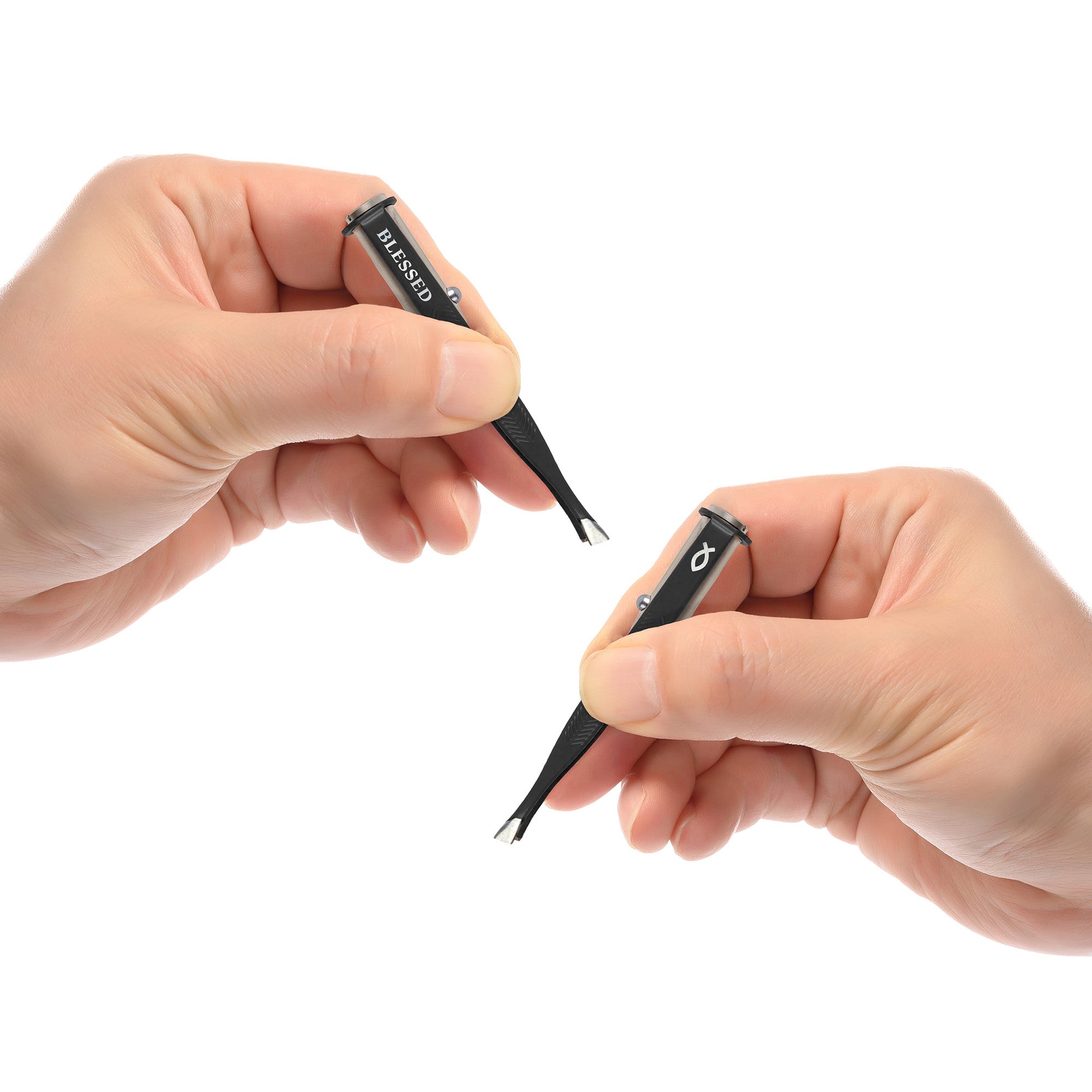 Light Up Tweezers Black - Blessed/Fish