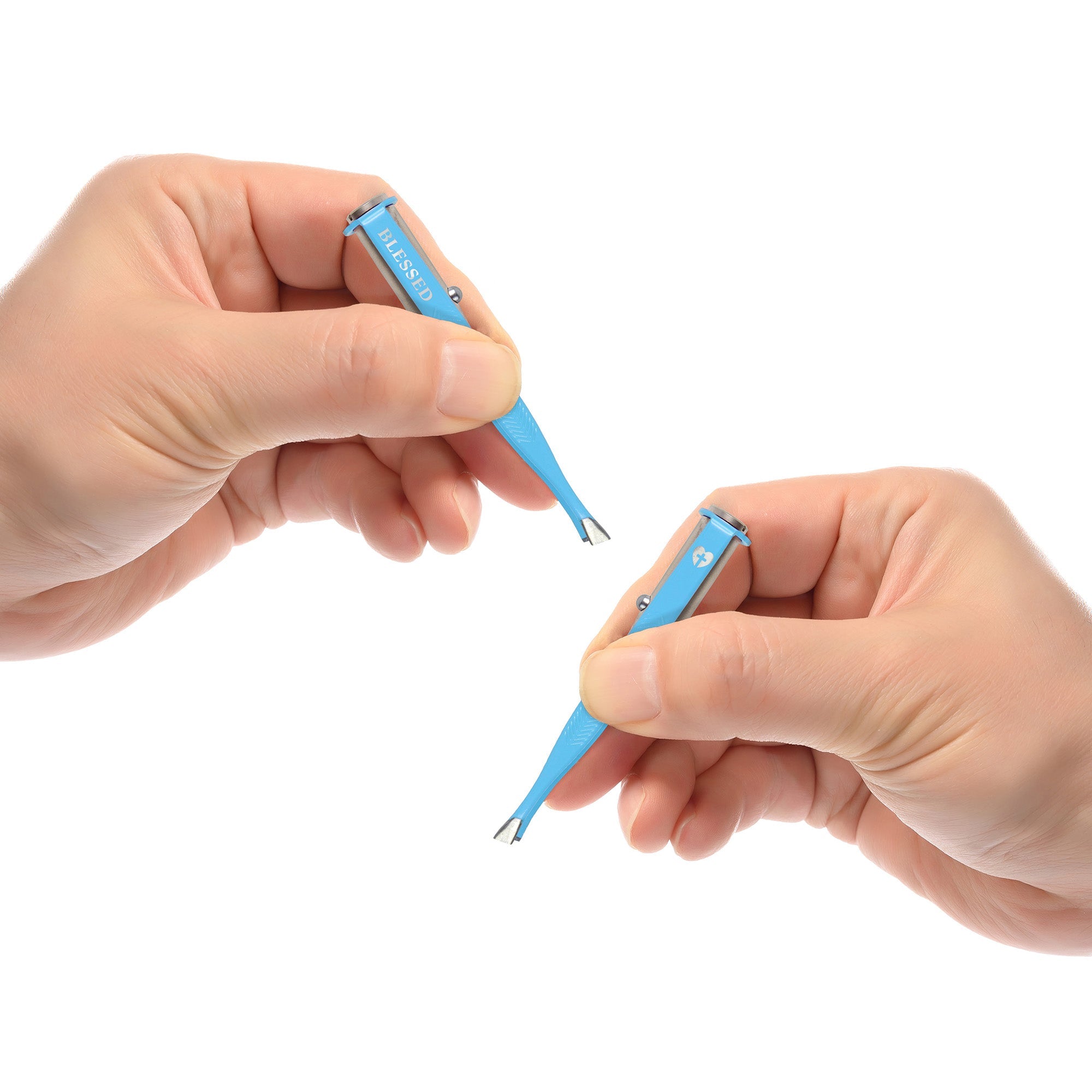 Light Up Tweezers Blue - Blessed/Heart