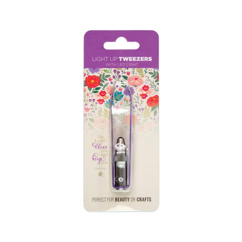 Light Up Tweezers Purple - Blessed/Dove