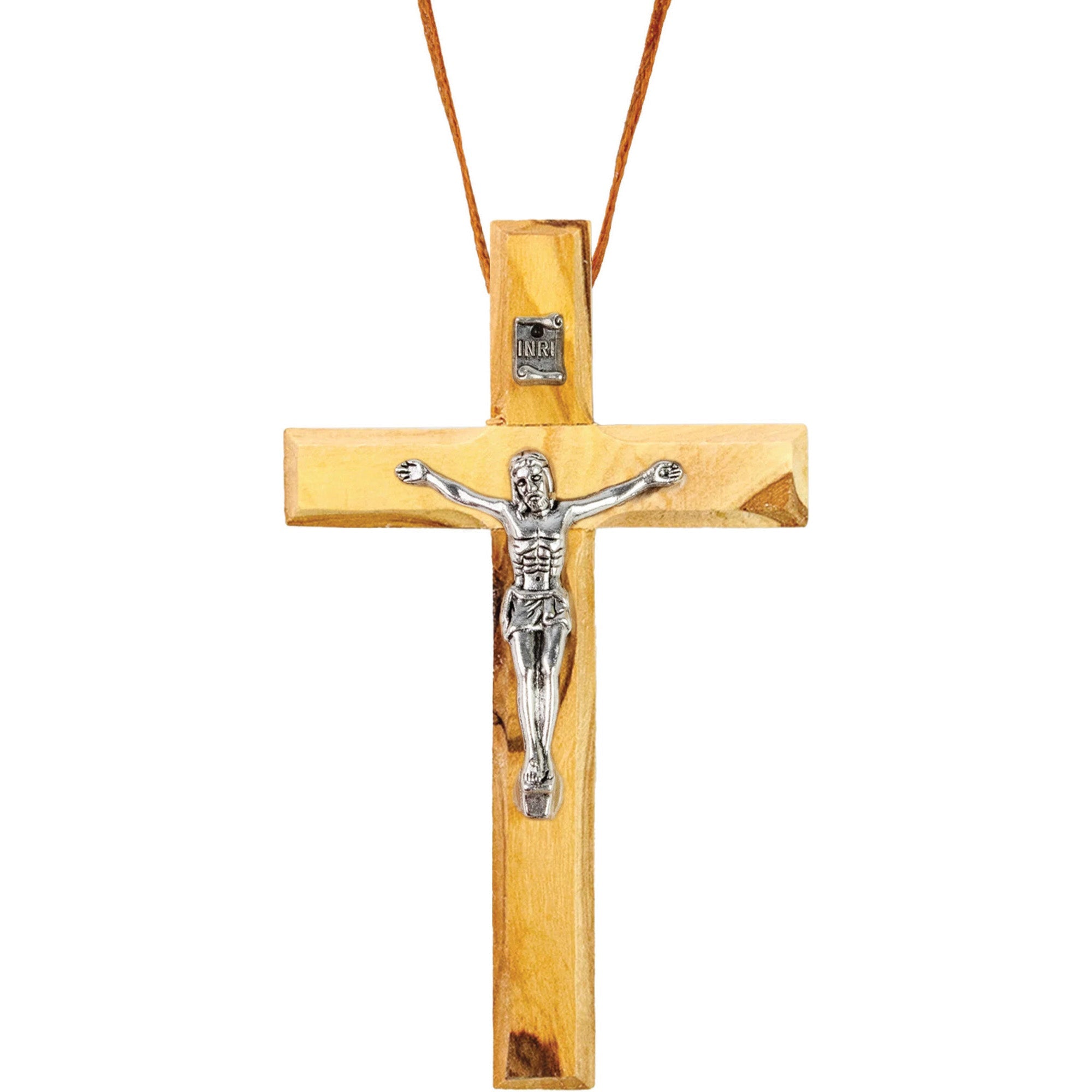 Olive Wood Car Charm - Crucifix