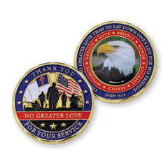 Thank You for Your Service Christian Coin - John 15:13