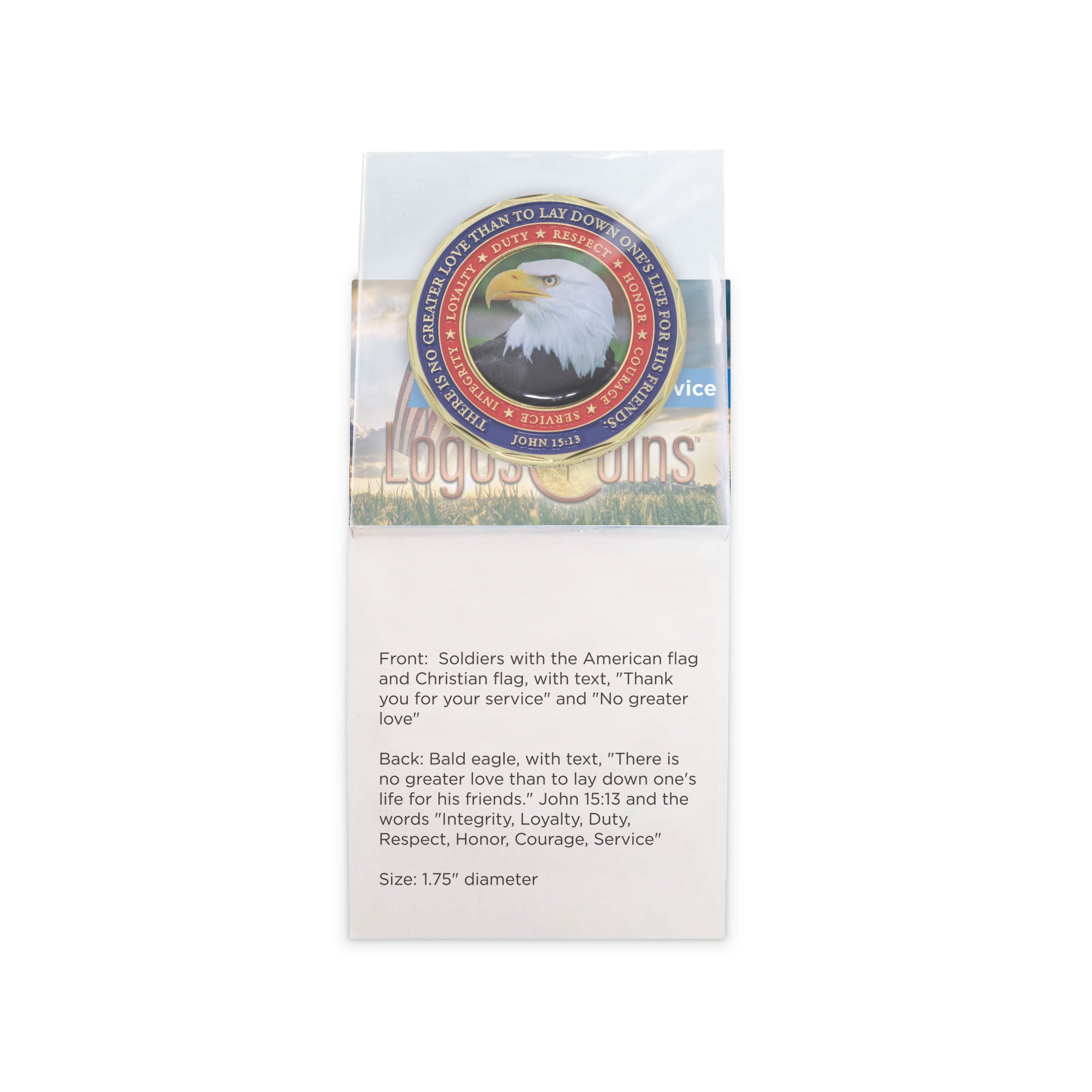 Thank You for Your Service Christian Coin - John 15:13