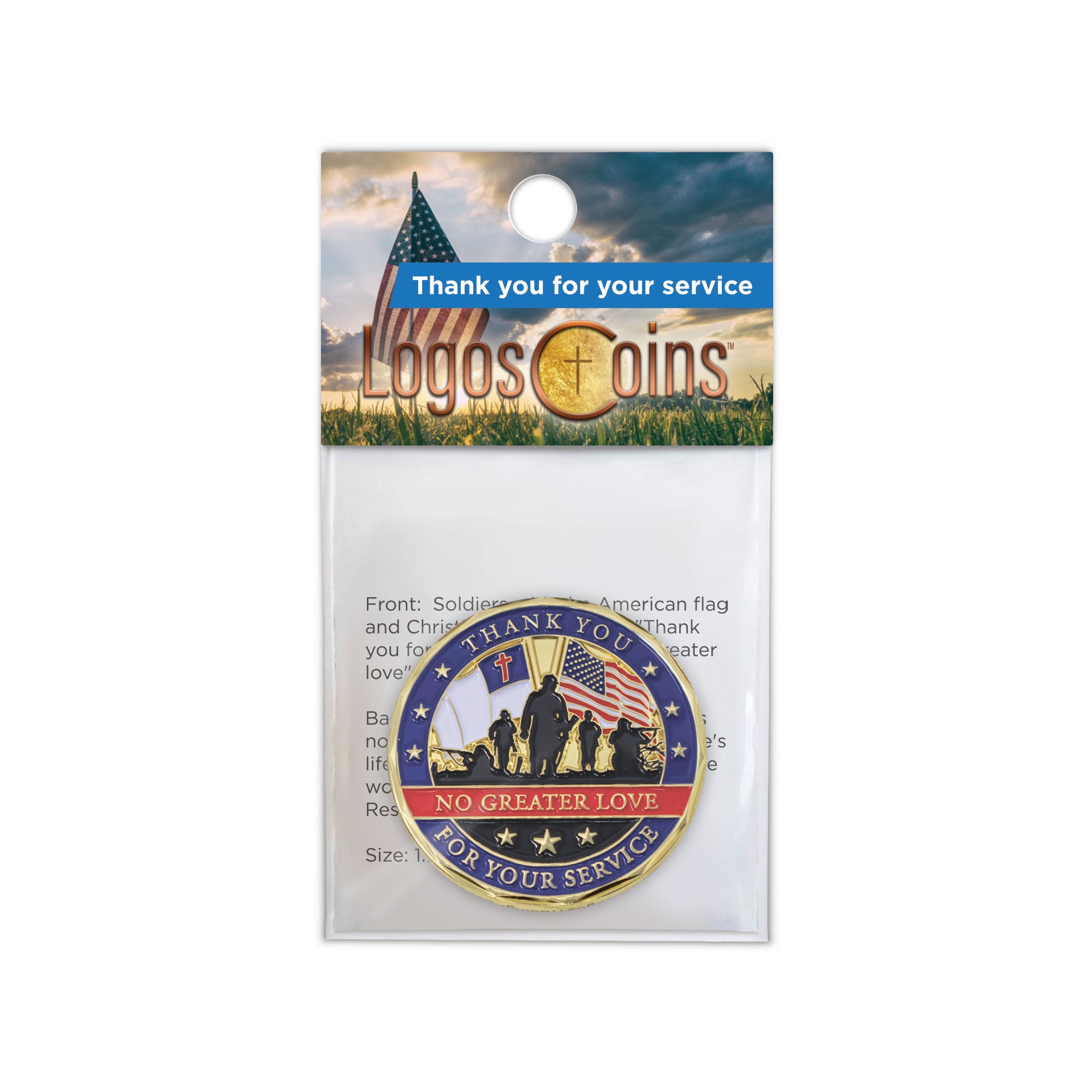 Thank You for Your Service Christian Coin - John 15:13