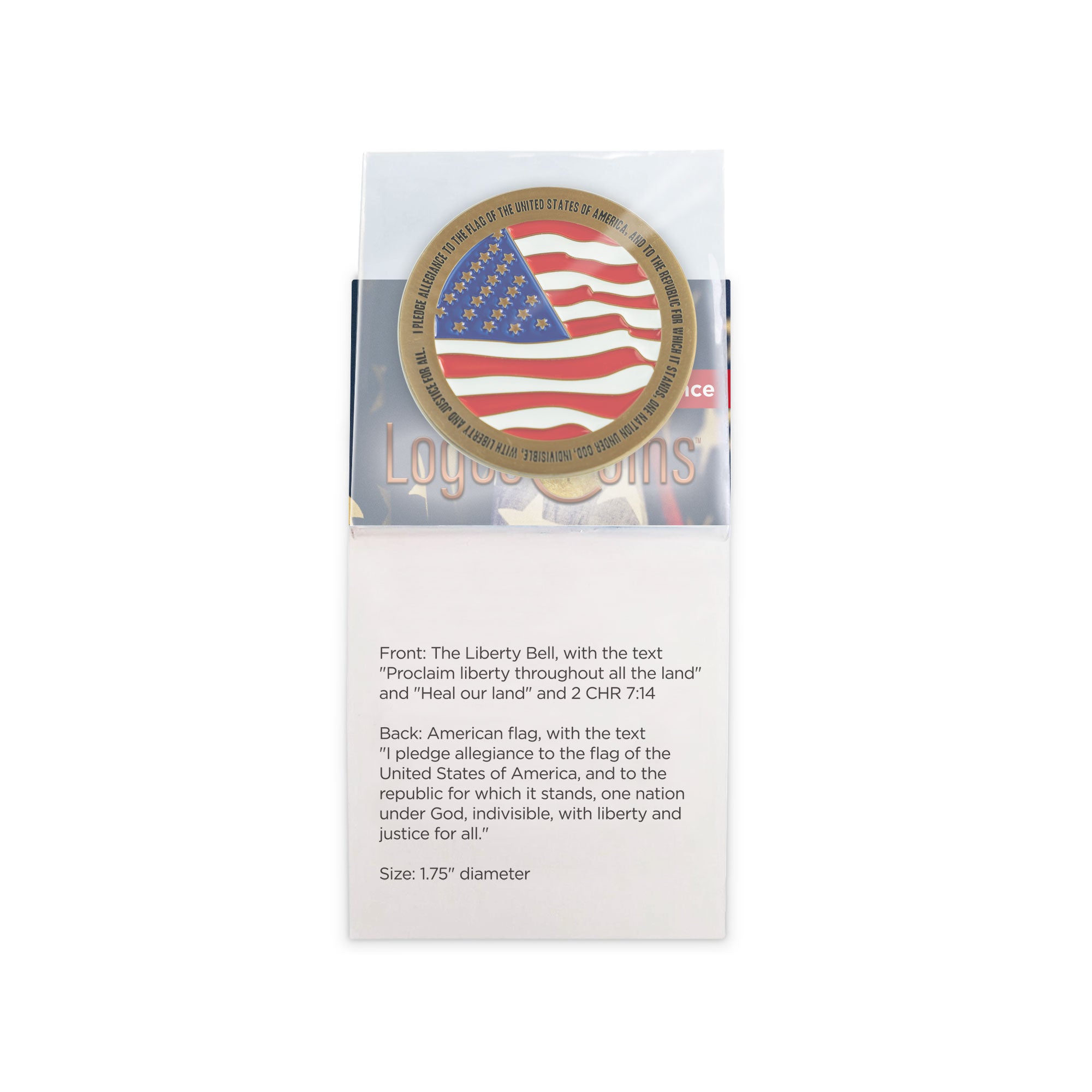 Pledge of Allegiance Antique Gold Plated Coin