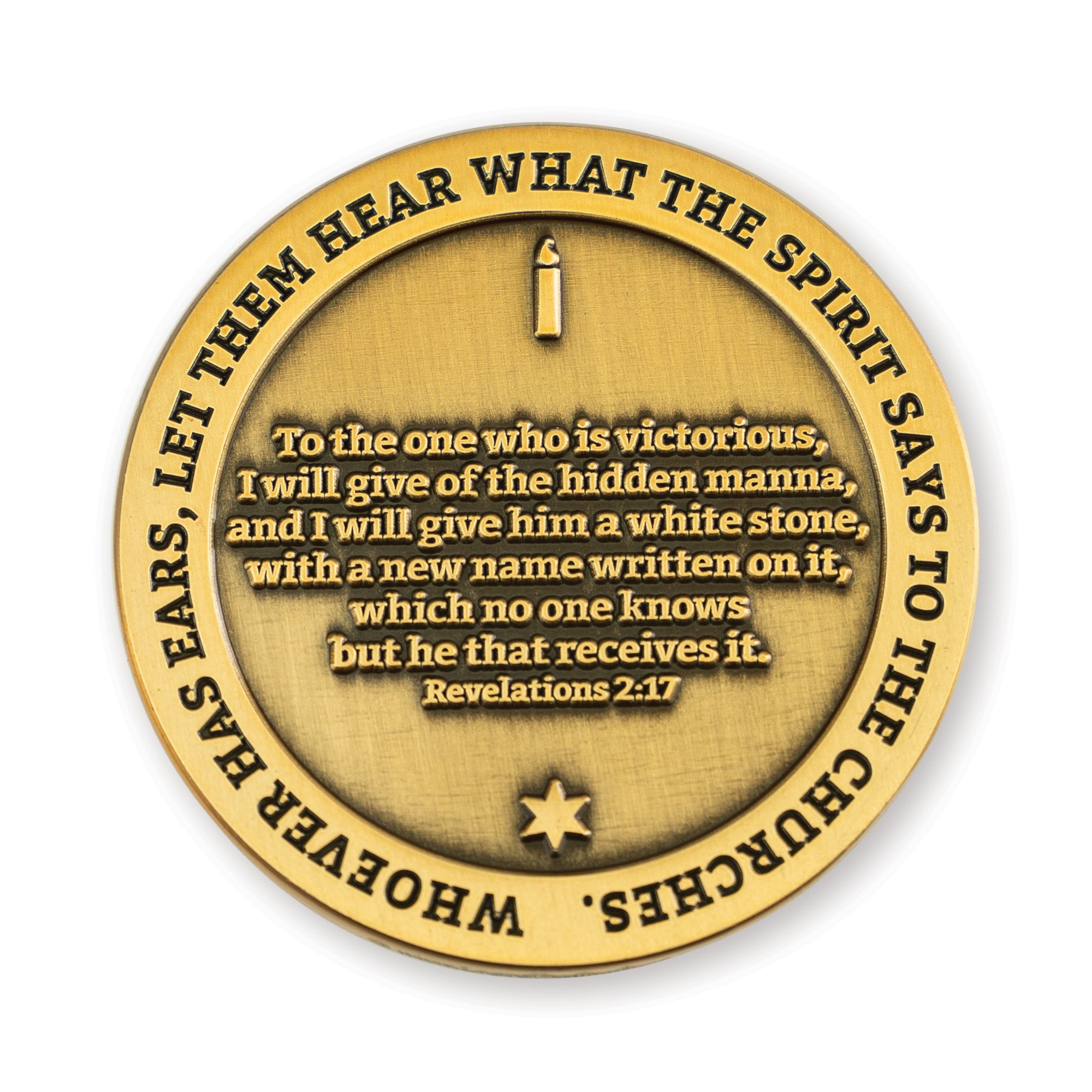 Pergamum, Seven Churches of Revelation Antique Gold-Color Plated Challenge Coin