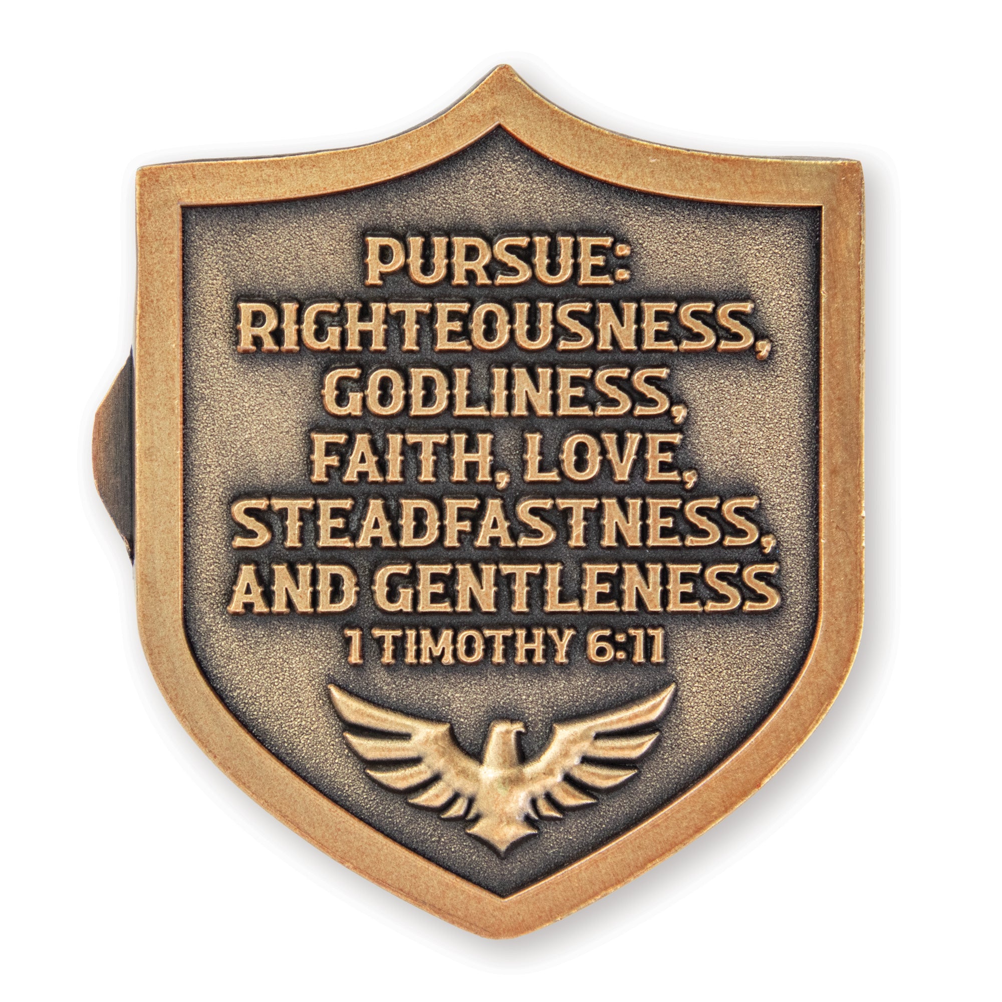 Fight the Good Fight – 1 Timothy 6:11-12 Challenge Coin