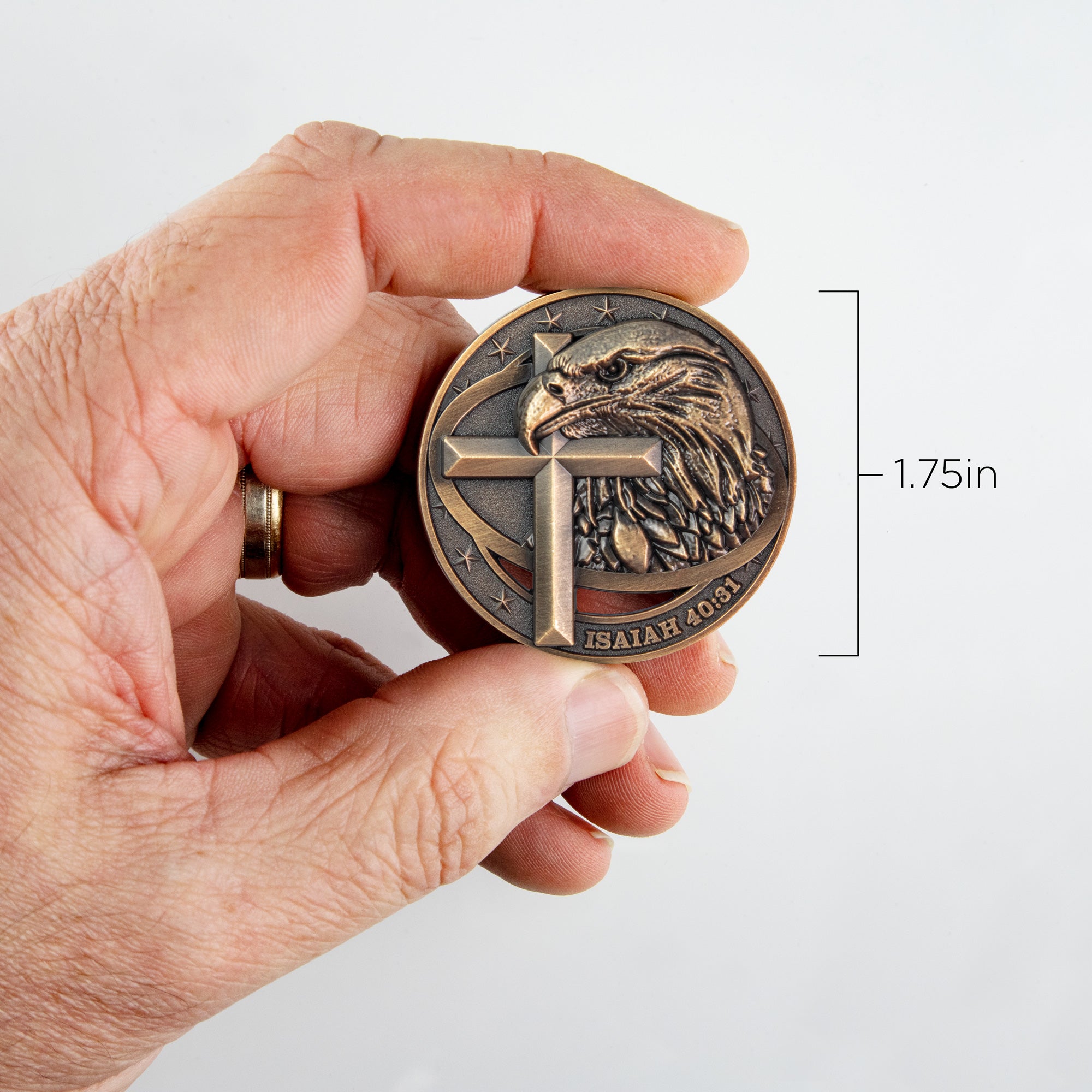 Eagle and Cross – Isaiah 40:31 Challenge Coin