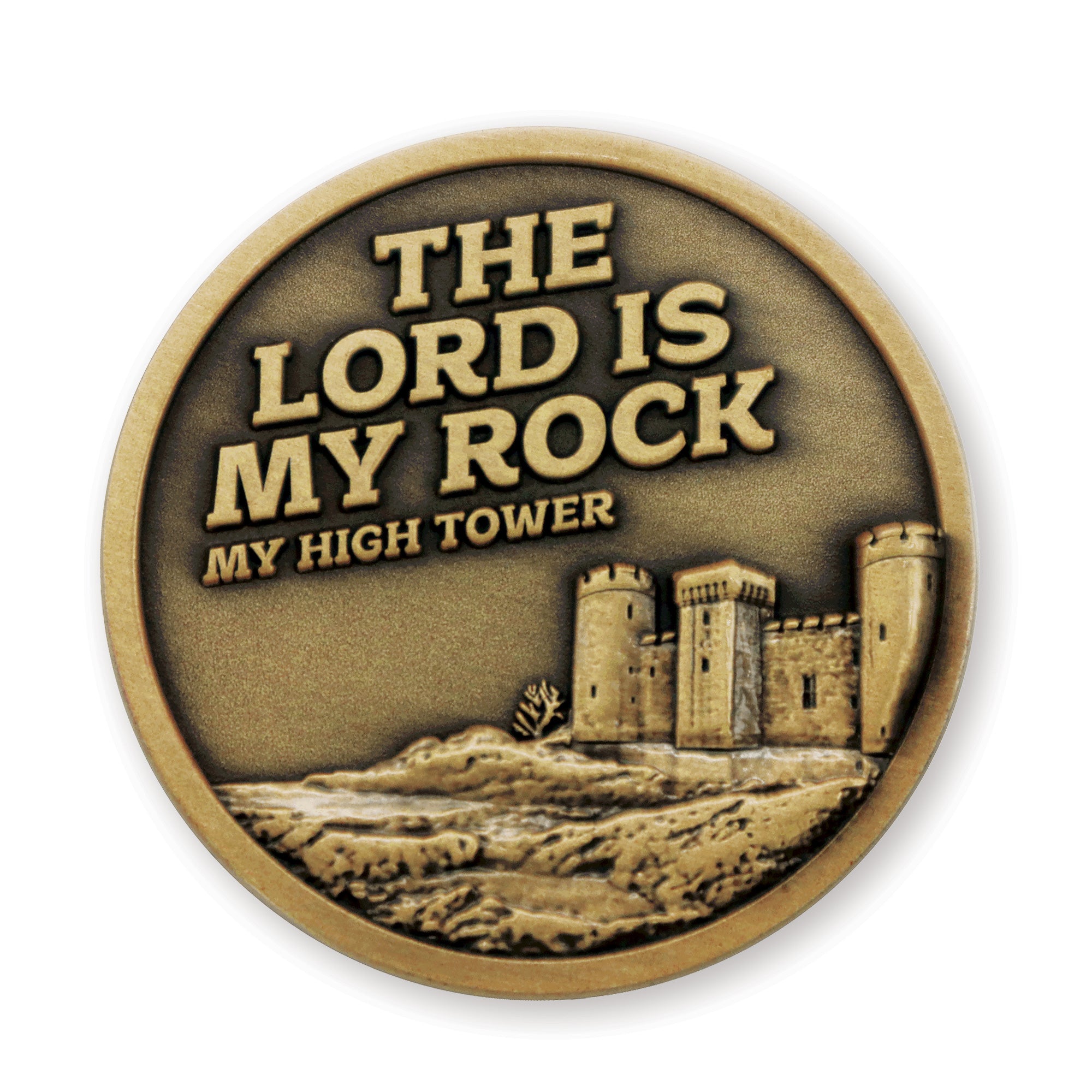 The Lord is My Rock – Psalm 18:2 Challenge Coin