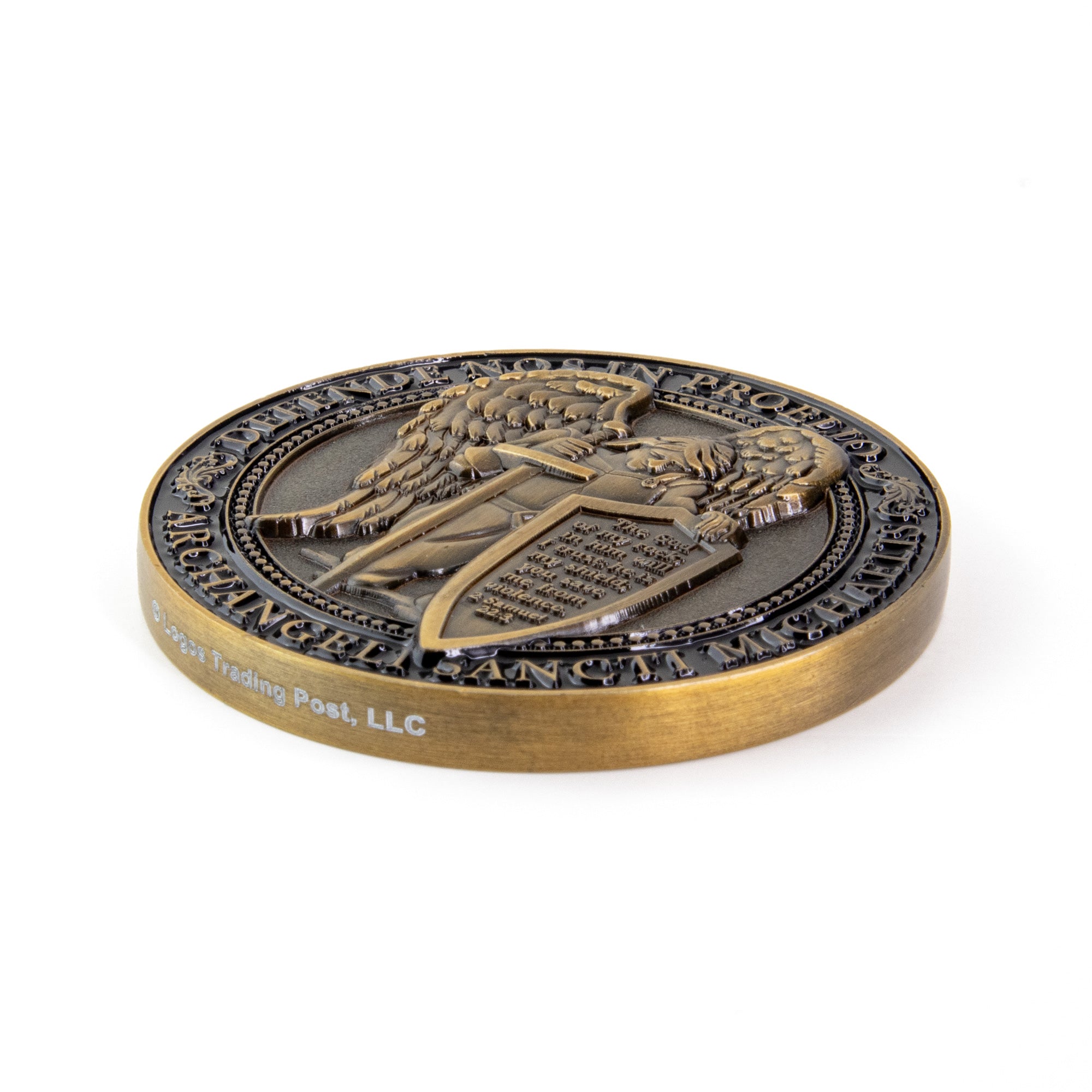 St Michael Kneeling Protection – Psalm 91 Challenge Coin