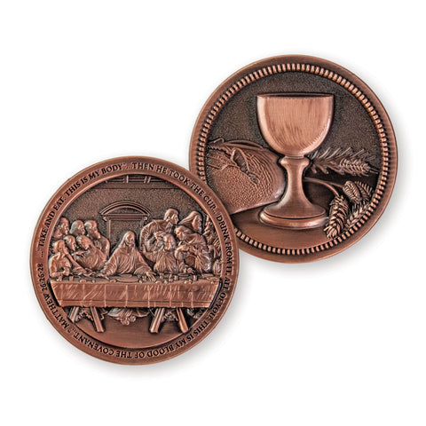 Last Supper – Matthew 26:26-28 Challenge Coin