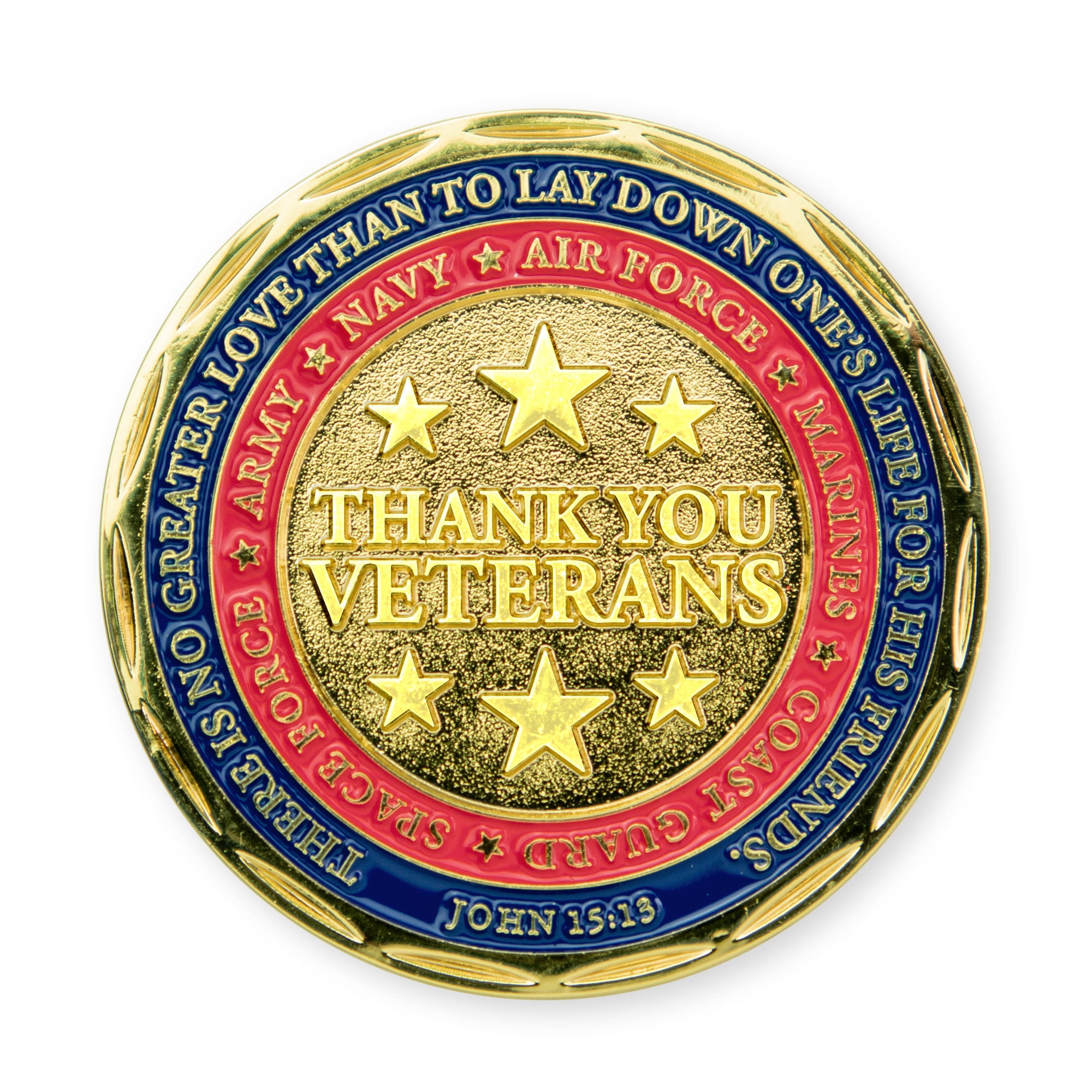 Thank You Veterans Christian Coin - John 15:13