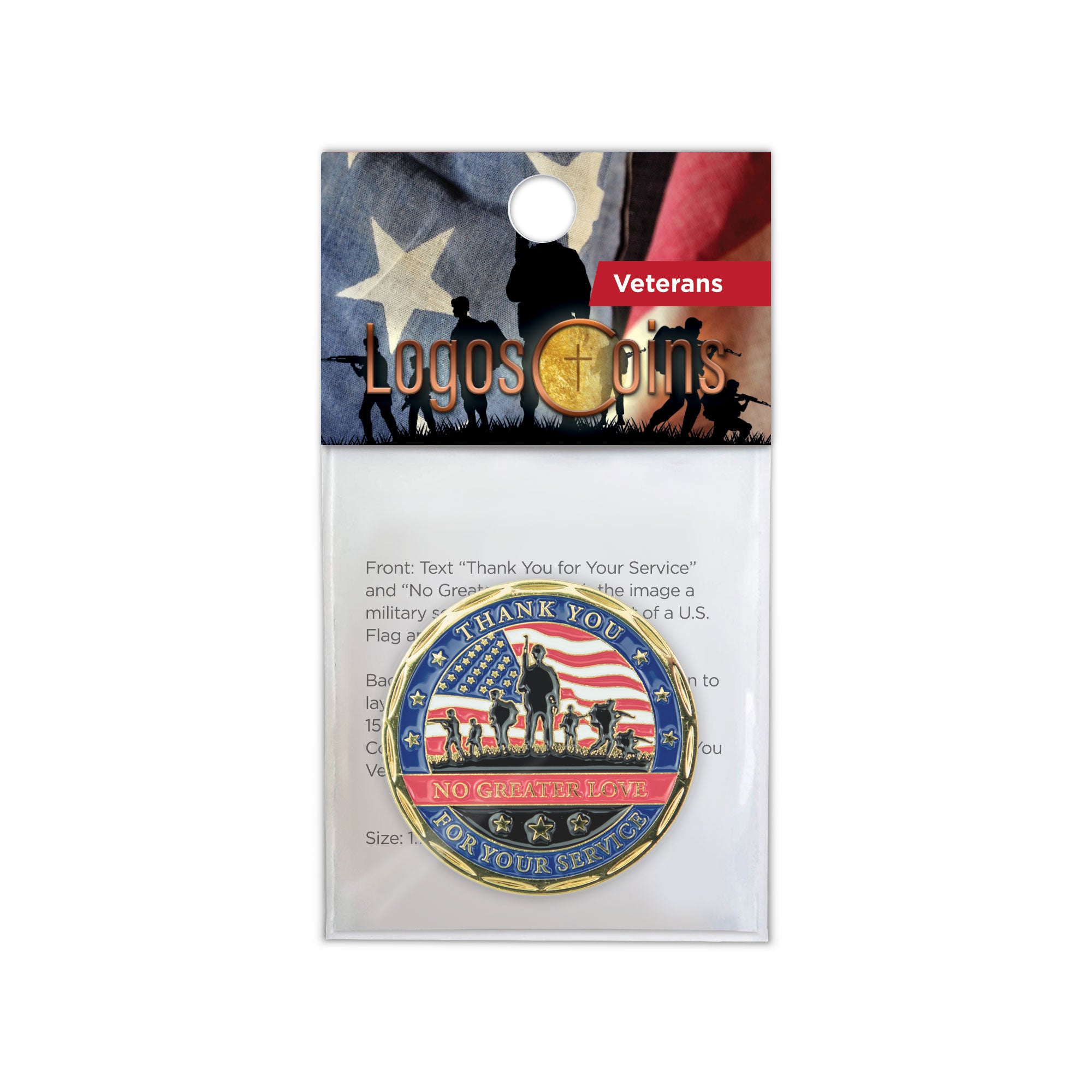 Thank You Veterans Christian Coin - John 15:13