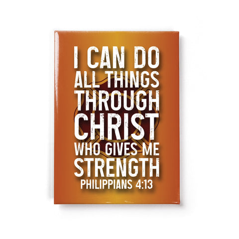Firefighter - Philippians 4:13 - Fridge Scripture Magnet