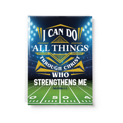 Football - Philippians 4:13 - Fridge Scripture Magnet