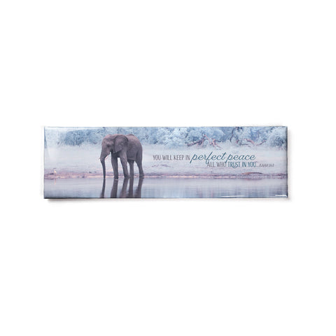 Elephant - Isaiah 26:3 - Large Fridge Scripture Magnet