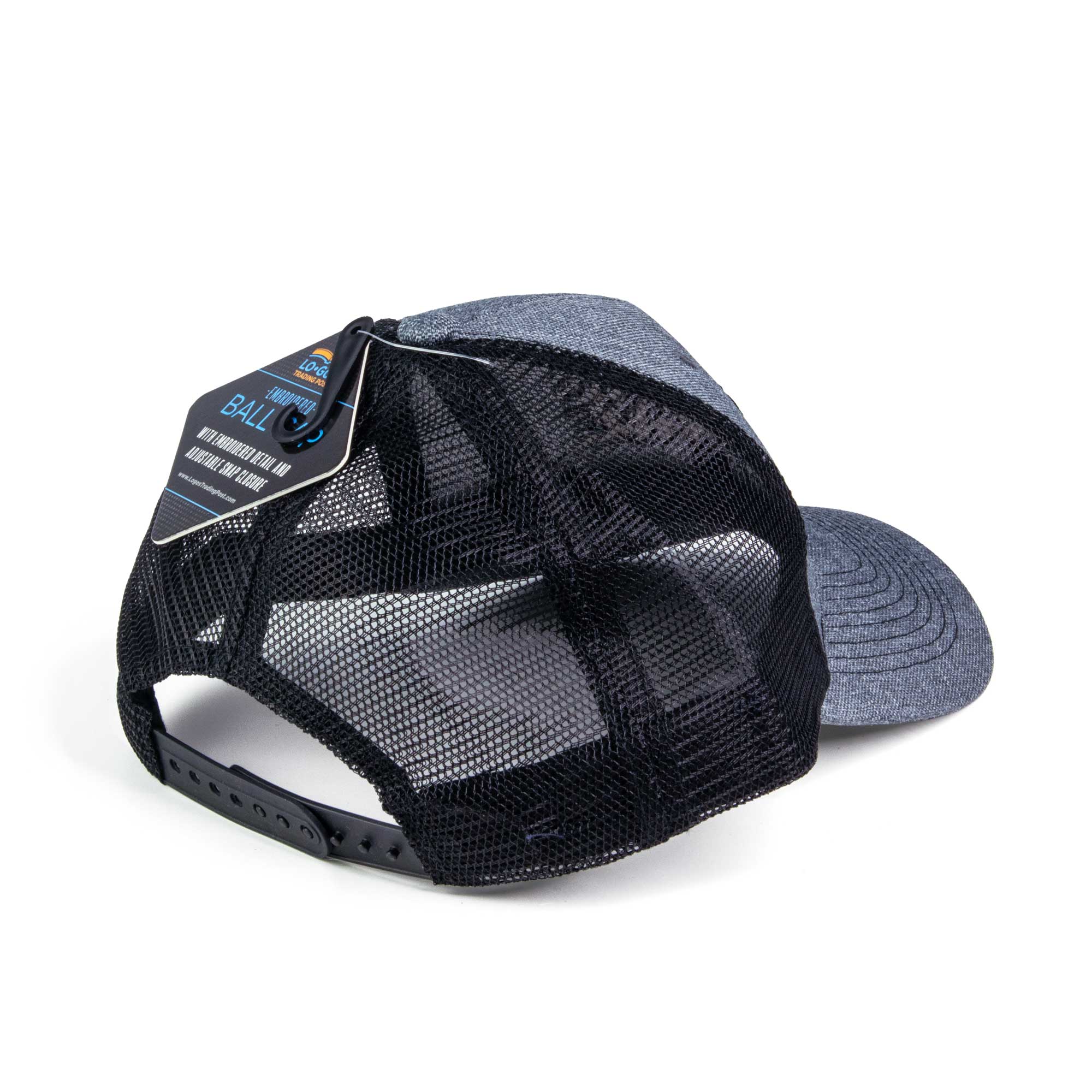 Ball Cap - Strong and Brave, Joshua 1:9 - Heather Grey and Black