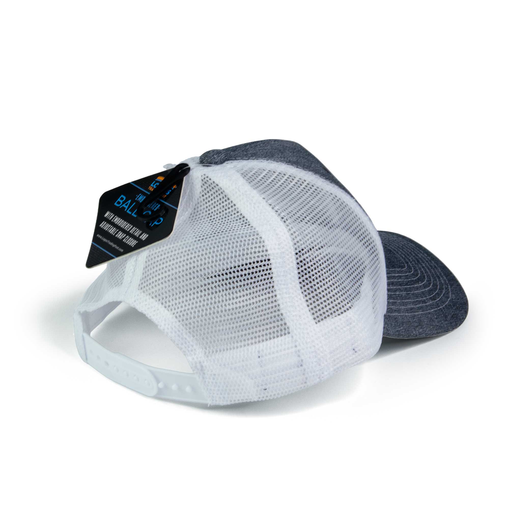 Ball Cap - Cross, John 3:16 - Heather Grey and White